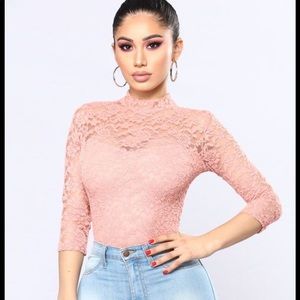 Fashion Nova Shana Sweetheart Lace Top